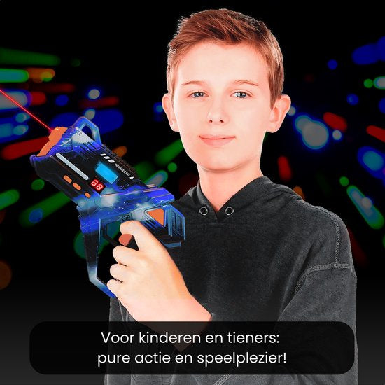 Virosa Lasergame Set – 4 Persoons Multiplayer Set met Vesten & 360° Sensoren